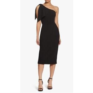Dress the Population Dress Black Tiffany One Shoulder Cocktail Size XXL NWOT